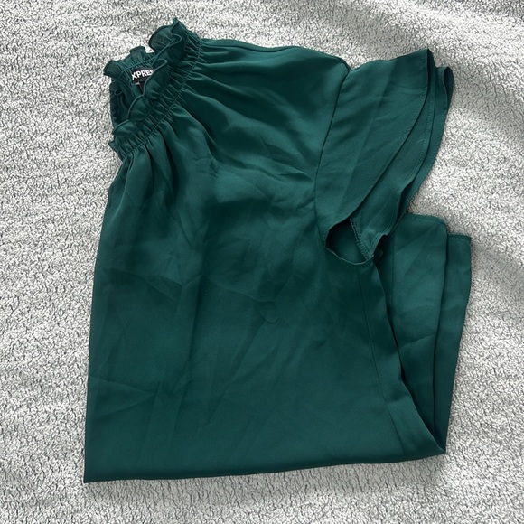Pre loved, Women’s Express short-sleeve blouse, emerald colour - great condition - Picture 3 of 6